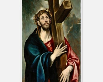 El Greco Christ Carrying Cross Art Print: Spanish Renaissance Mannerism
