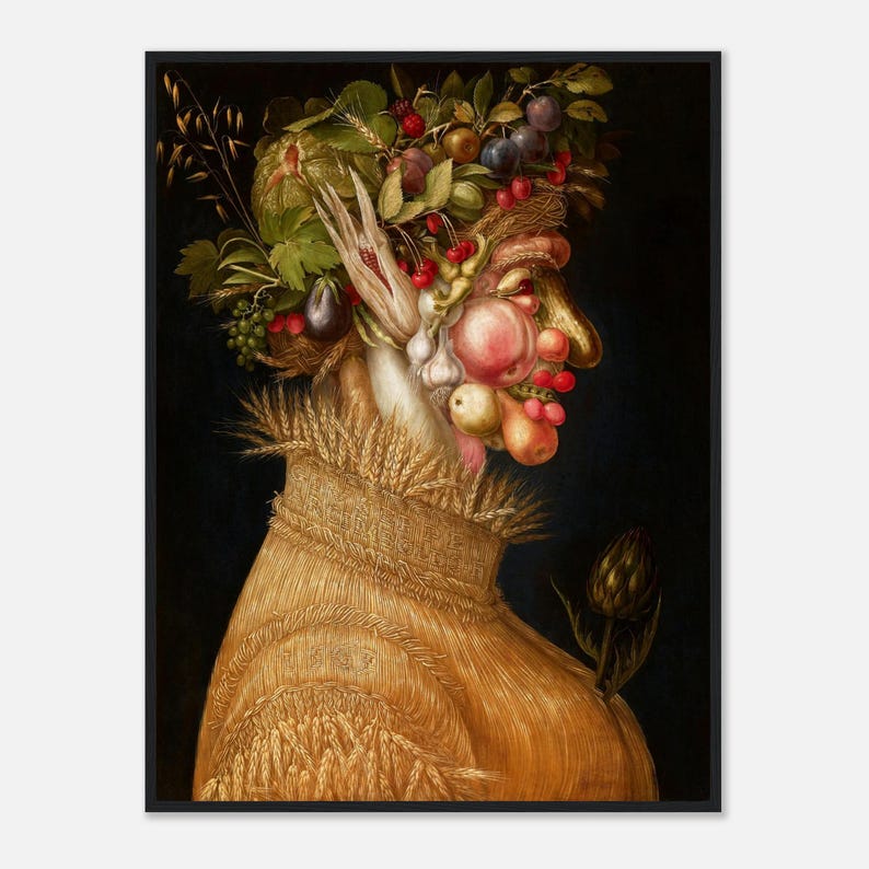 Giuseppe Arcimboldo Summer Art Print: Renaissance Botanical Portrait ...