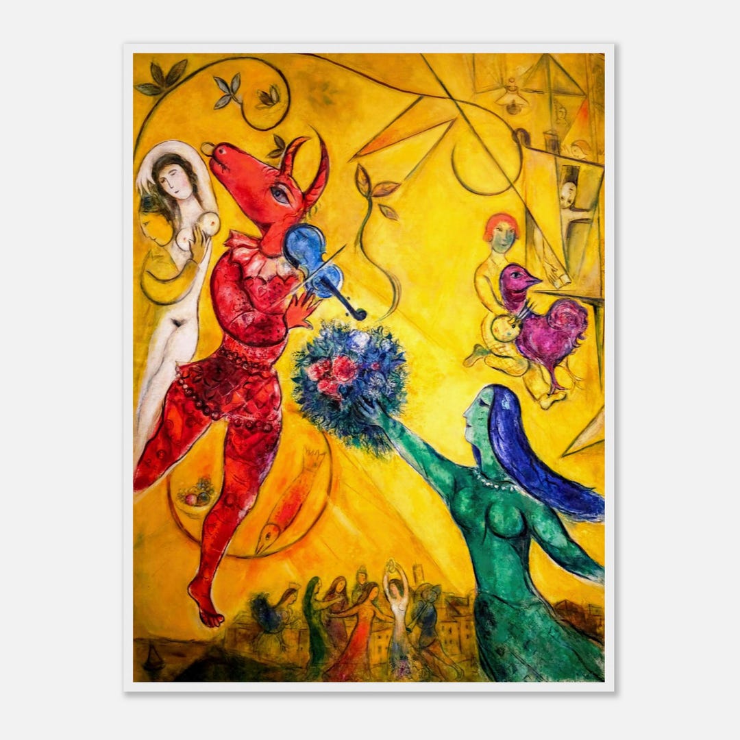 Marc Chagall the Dance Art Print, Colorful Surreal Wall Art, Vintage ...