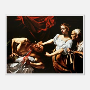 Caravaggio, Judith Beheading Holofernes, Art Print, Religious Art, Baroque Painting, Caravaggio Art, Wooden Frame, Giclée Quality Print
