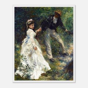 Renoir La Promenade Art Print: Impressionist Fine Art, Wooden Frame
