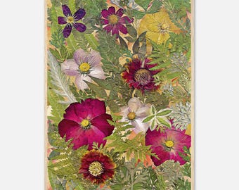 Colorful Flower Garden Print: Botanical Illustration, Nature-Inspired Wall Art