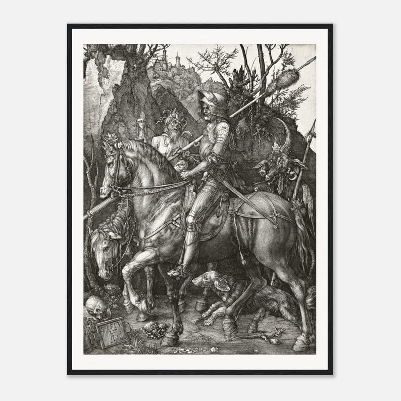 Albrecht Durer Knight Death and the Devil Digital Download, Vintage Art ...