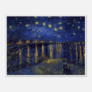 Van Gogh Starry Night Over the Rhone Print: Framed Post-Impressionism Art