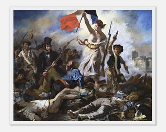 民衆を導く自由の女神の版画：ドラクロワによるフランス革命の芸術