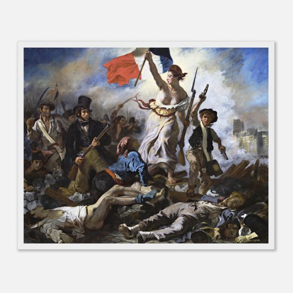 ドラクロワの版画「民衆を導く自由の女神」：フランス革命美術 - Etsy 日本