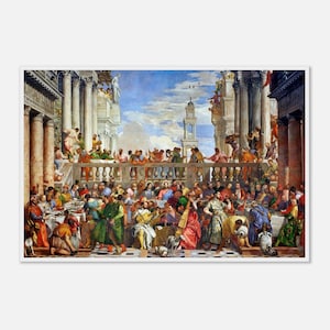 Paolo Veronese, The Wedding Feast at Cana, Art Print, Italian Artist, Religious Painting, Mannerism, Giclée Quality Print, Wooden Frame
