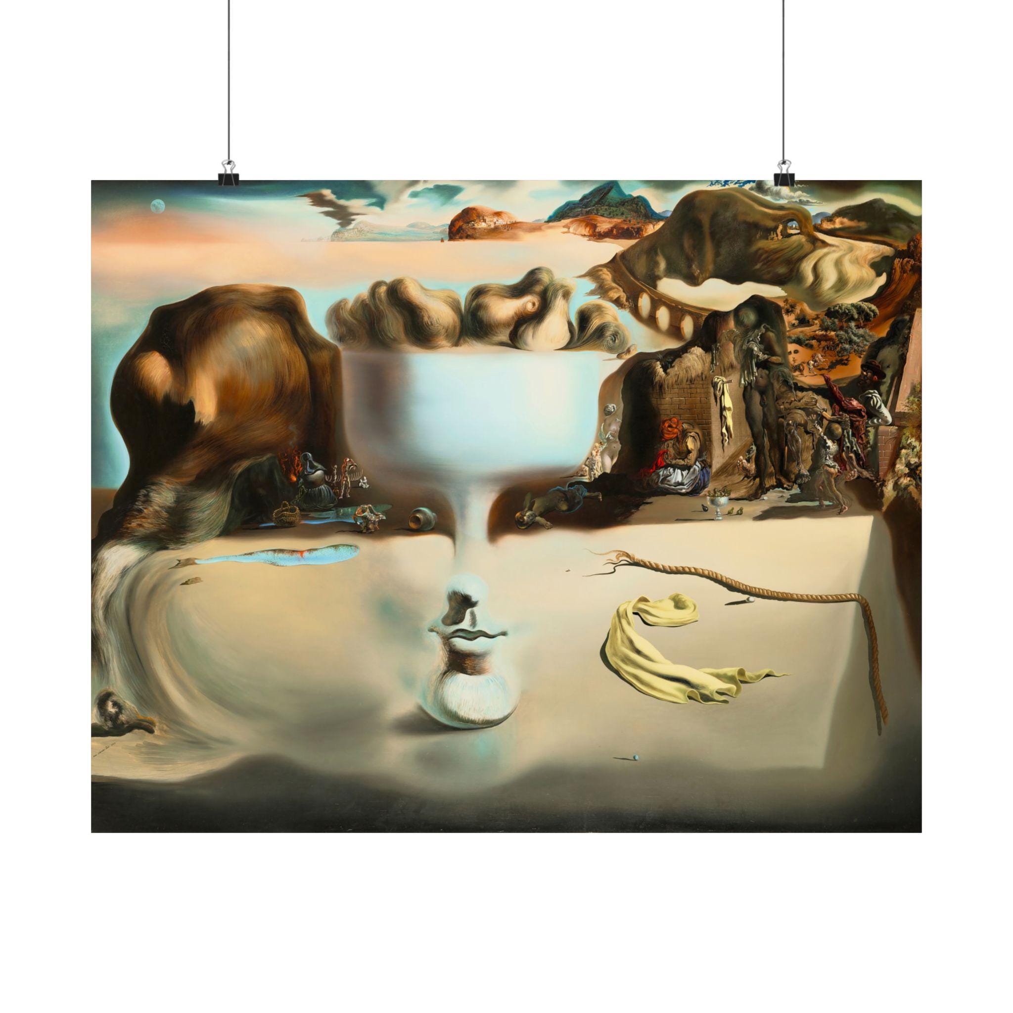 Salvador Dali, Apparition of a Face and Fruit Dish on a Beach, Art 