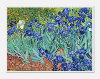 Van Gogh Irises Art Print: Post-Impressionism, Wooden Frame