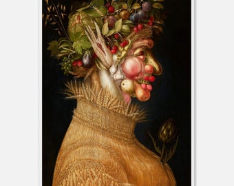 Giuseppe Arcimboldo Summer Art Print: Renaissance Botanical Portrait