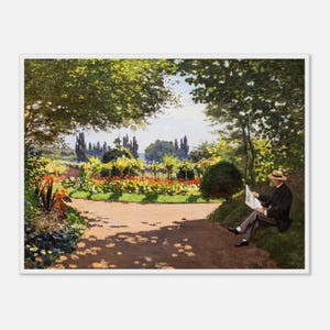 Monet Garden Print: Impressionist Landscape Art, Fine Art Decor