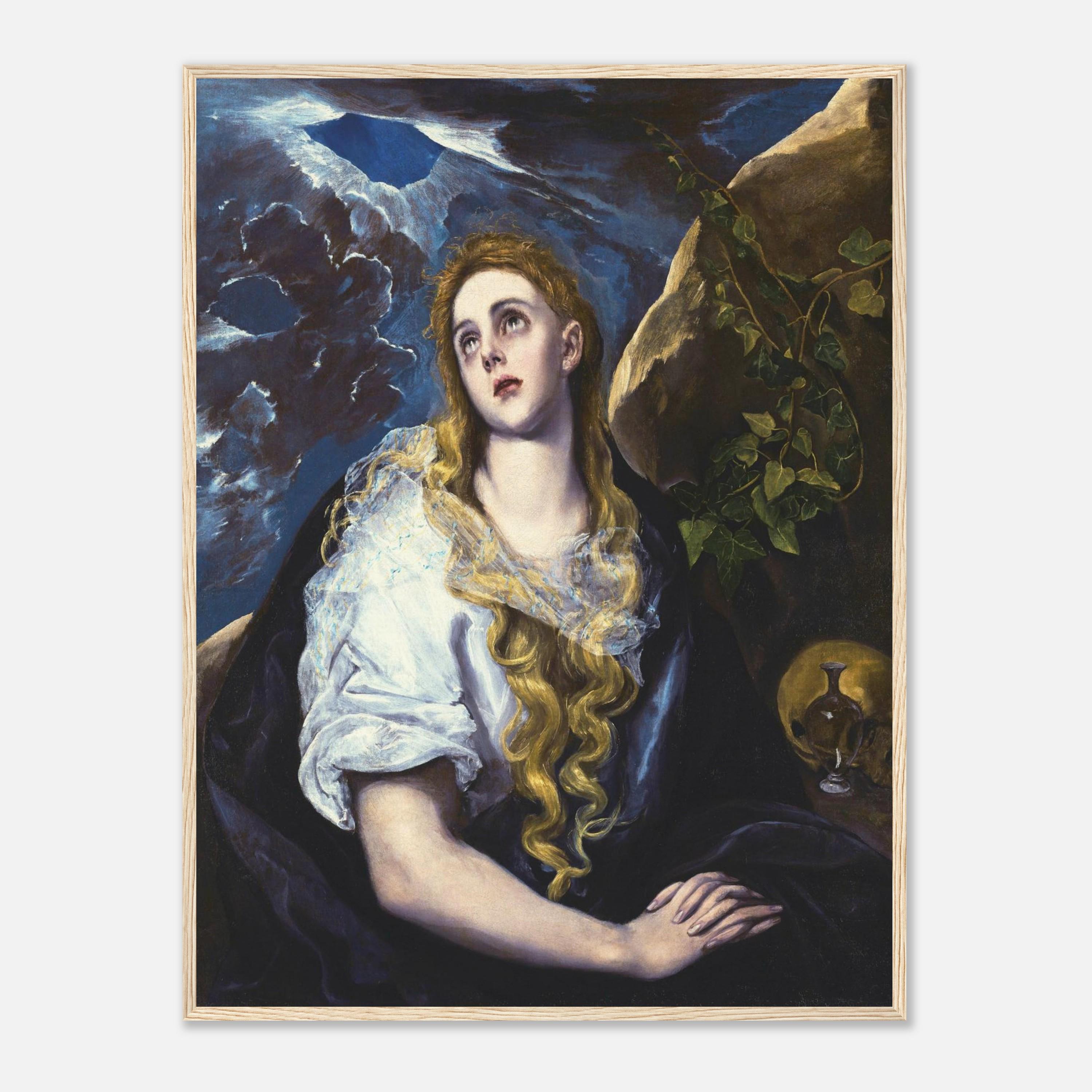 エル・グレコ - 懺悔するマグダラのマリアの絵画、美術館品質の