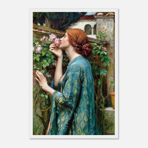 John William Waterhouse, The Soul of the Rose or My Sweet Rose, Art Print, Pre-Raphaelite, Wooden Frame Option, Extra Larger Print