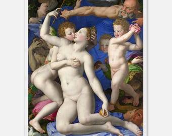 Bronzino Venus and Cupid Art Print: Italian Mannerist Fine Art, Wooden Frame
