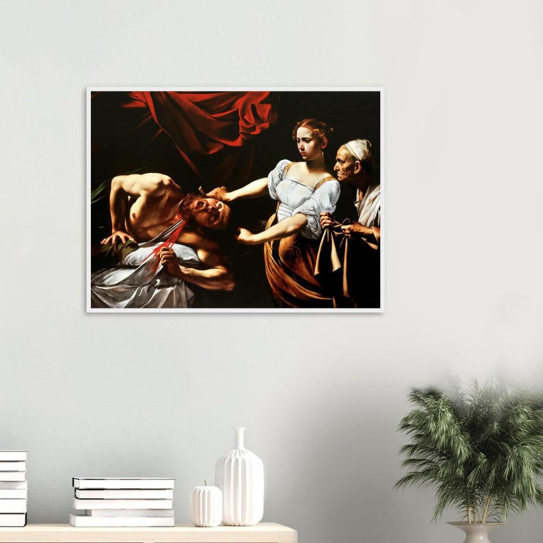 Caravaggio Judith Beheading Holofernes Print: Dramatic Renaissance Art ...