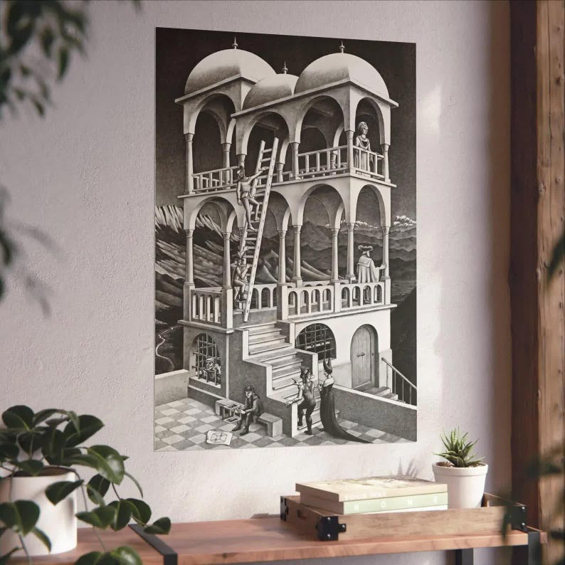 Poster M.C. Escher - Bond - Impression Giclée Sur Papier - Neuf