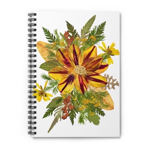 Floral Art Spiral Notebook: Tulip & Wildflower Design
