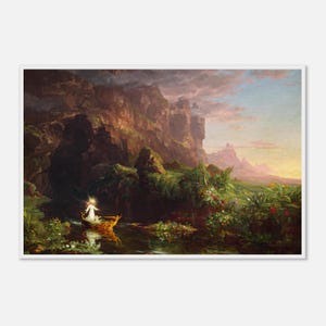 Thomas Cole, The Voyage of Life Childhood, Art Print, Hudson River School, Wooden Frame, Giclée Quality Print, Gift for Art Lovers