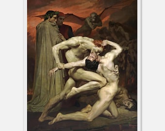 Bouguereau Dante and Virgil in Hell Print: Classic Art (Digital Download)