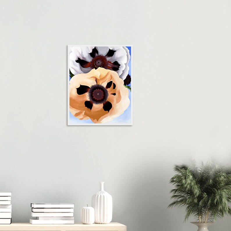 Georgia O'keeffe Poppies Art Print: Modernist Floral Wall Decor, Wooden ...