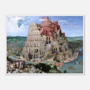 Pieter Bruegel The Elder, Tower of Babel, Art Print, Renaissance Wall Art, Dutch Painting Poster, Classical Home Decor, Gift for Art Lovers
