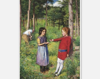 アヒルの子 ヴィンテージ アートプリント ポスター 壁 アンティーク