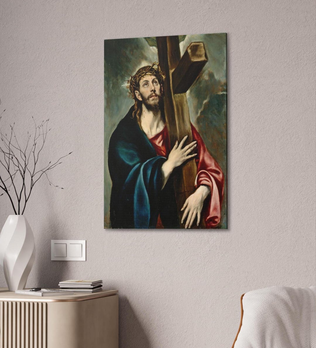 El Greco, Christ Carrying the Cross, Canvas Art Print - Dramatic ...