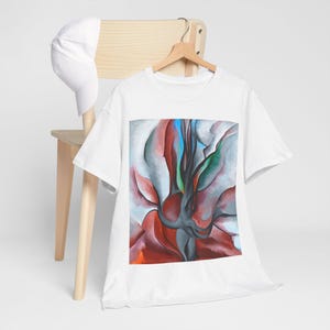Georgia O&#39;Keeffe Autumn Trees The Maple T-shirt - Elegant Georgia O&#39;Keeffe Inspired Tee - Twill Tape Shoulder Seams - Natures Lover Gift
