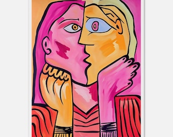 Pablo Picasso パブロ・ピカソ THE KISS アートパネル Historical Art - Pablo Picasso - The Kiss, 1925 - Etsy 日本