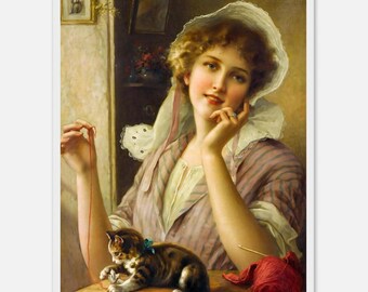 Émile Vernon "At Play" Art Print: Framed Giclée on Matte Paper