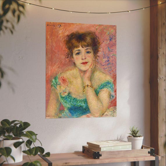 Renoir Portrait of Jeanne Samary - Impressionism Art Print, Wooden