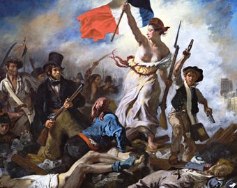 ドラクロワの版画「民衆を導く自由の女神」：フランス革命美術 - Etsy 日本