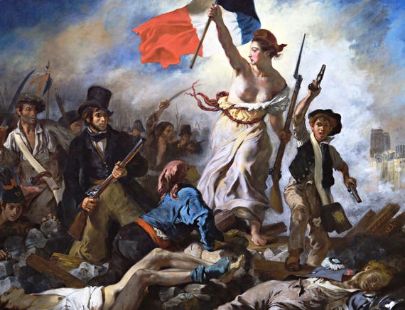 ドラクロワの版画「民衆を導く自由の女神」：フランス革命美術 - Etsy 日本