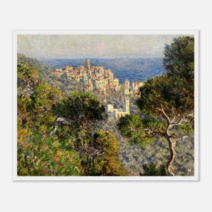Impresión artística de Monet Bordighera: Paisaje costero impresionista