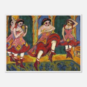 Ernst Ludwig Kirchner Czardas Dancers, Art Print, German Artist, Vibrant Expressionist Wall Art, Modern Home Decor, High-Quality Poster Gift