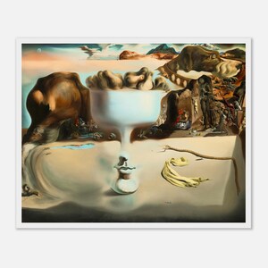 Salvador Dali Apparition of a Face and Fruit Dish on a Beach, Surrealism, Art Print, Wooden Frame, Premium Matte Paper, Giclée Quality Print