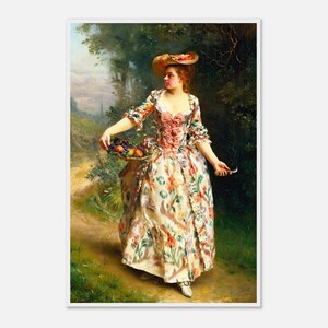 Gustave Jacquet - A Walk In The Park - Framed Giclée Art Print