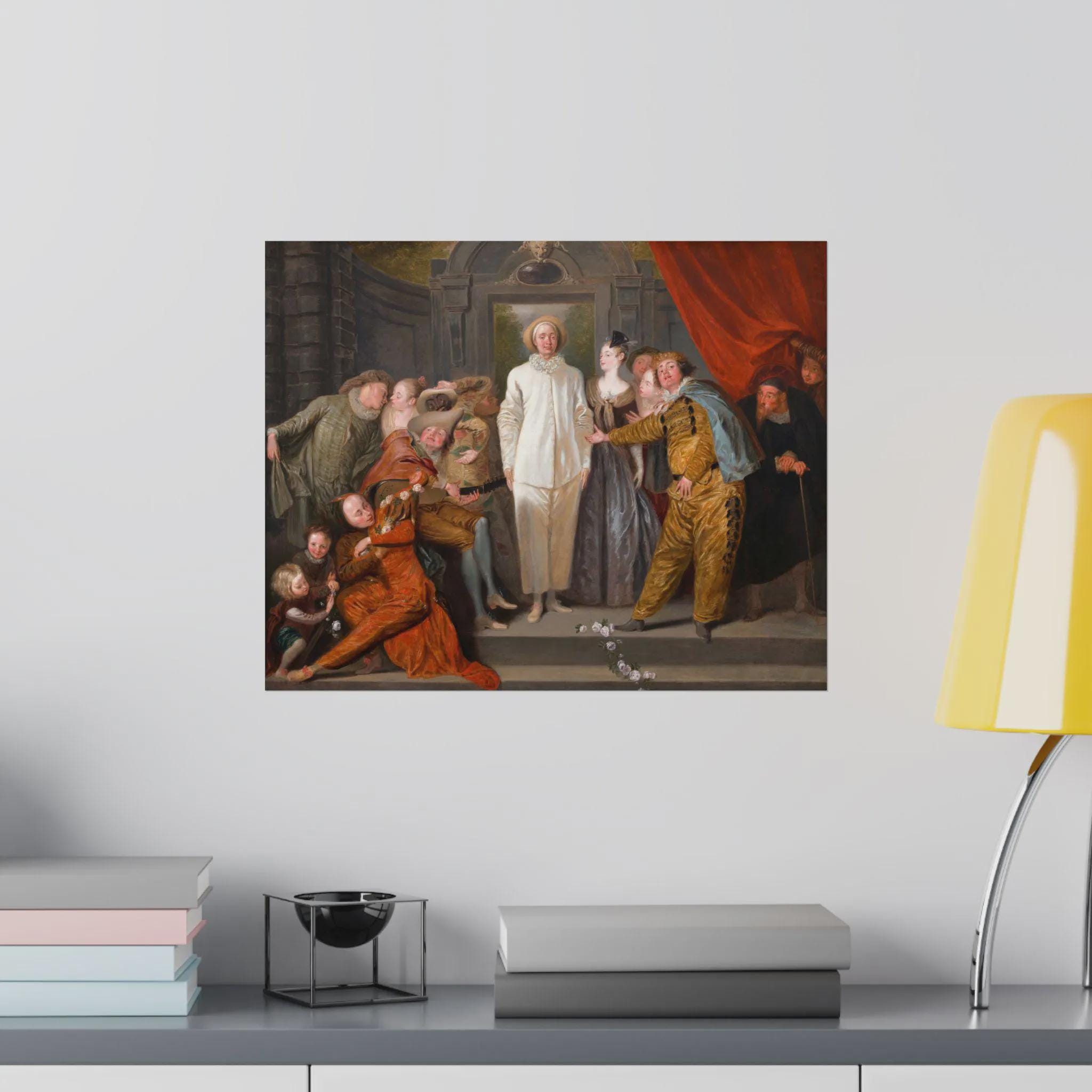 Wateau Back Rococo Watteau Rococo Art Print: the Italian Comedians, Vintage Gallery Decor ...