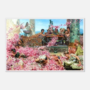 Lawrence Alma-Tadema, The Roses of Heliogabalus, Art Print, Academicism, Museum-Grade Matte Paper, Giclée Quality Print, Wooden Frame