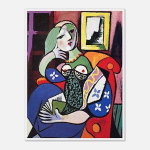 Picasso woman with book - Etsy 日本