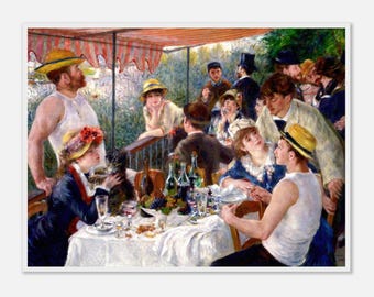 Renoir - Luncheon of the Boating Party Kunstafdruk: vintage Frans impressionisme