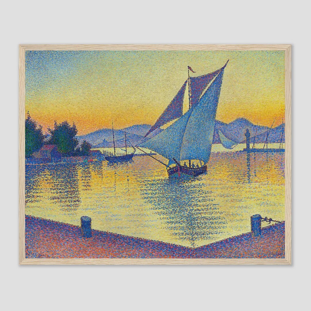 Signac Sunset Paul Signac the Port at Sunset Opus 236 Saint-tropez Print, Digital Art ...