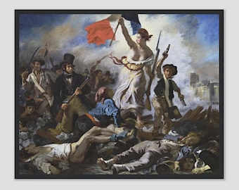 民衆を導く自由の女神の版画｜ドラクロワ作 フランス革命美術