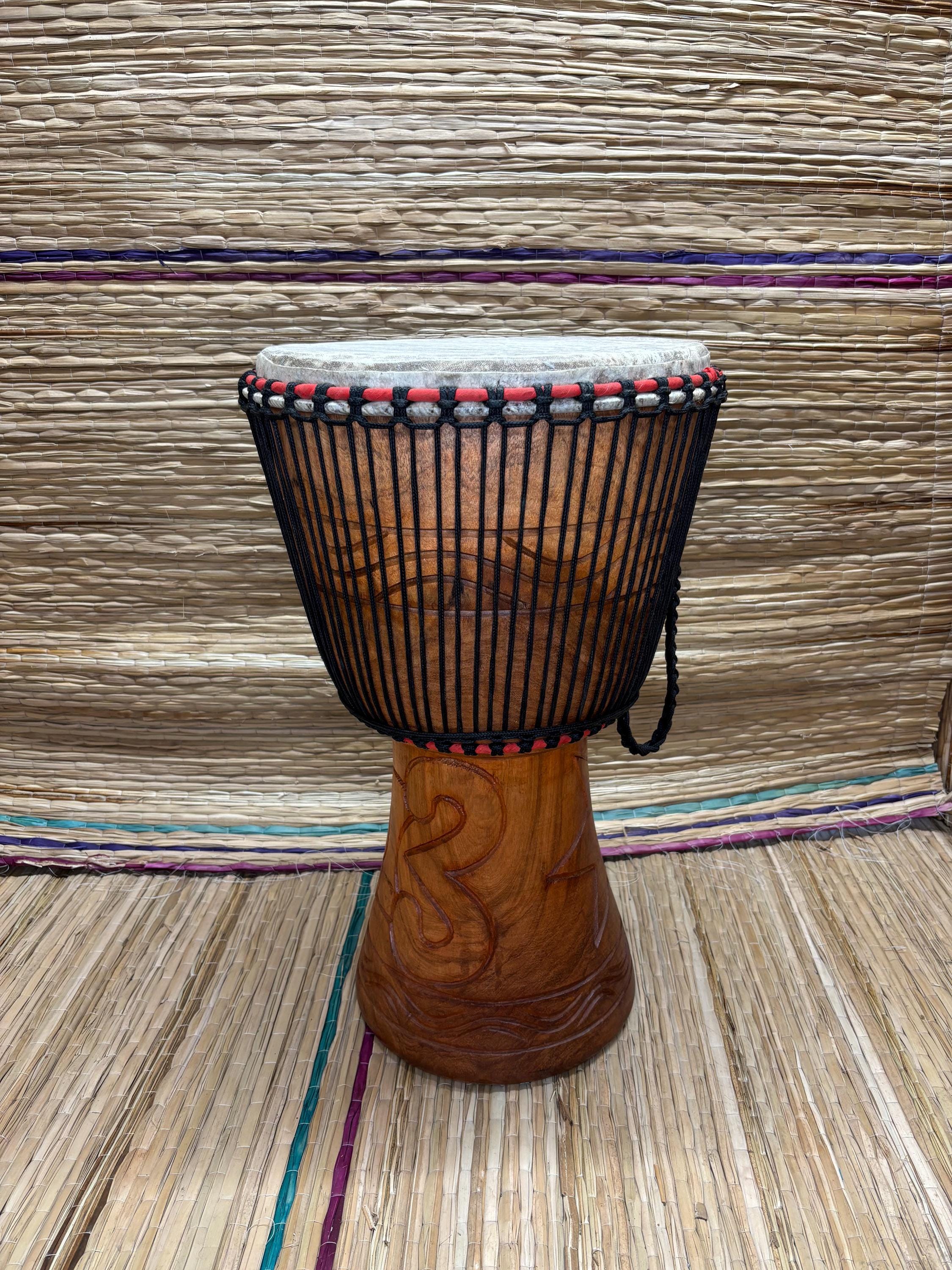 AMI 14-inch Authentic Ghanaian Djembe Drum With Beautiful Hand