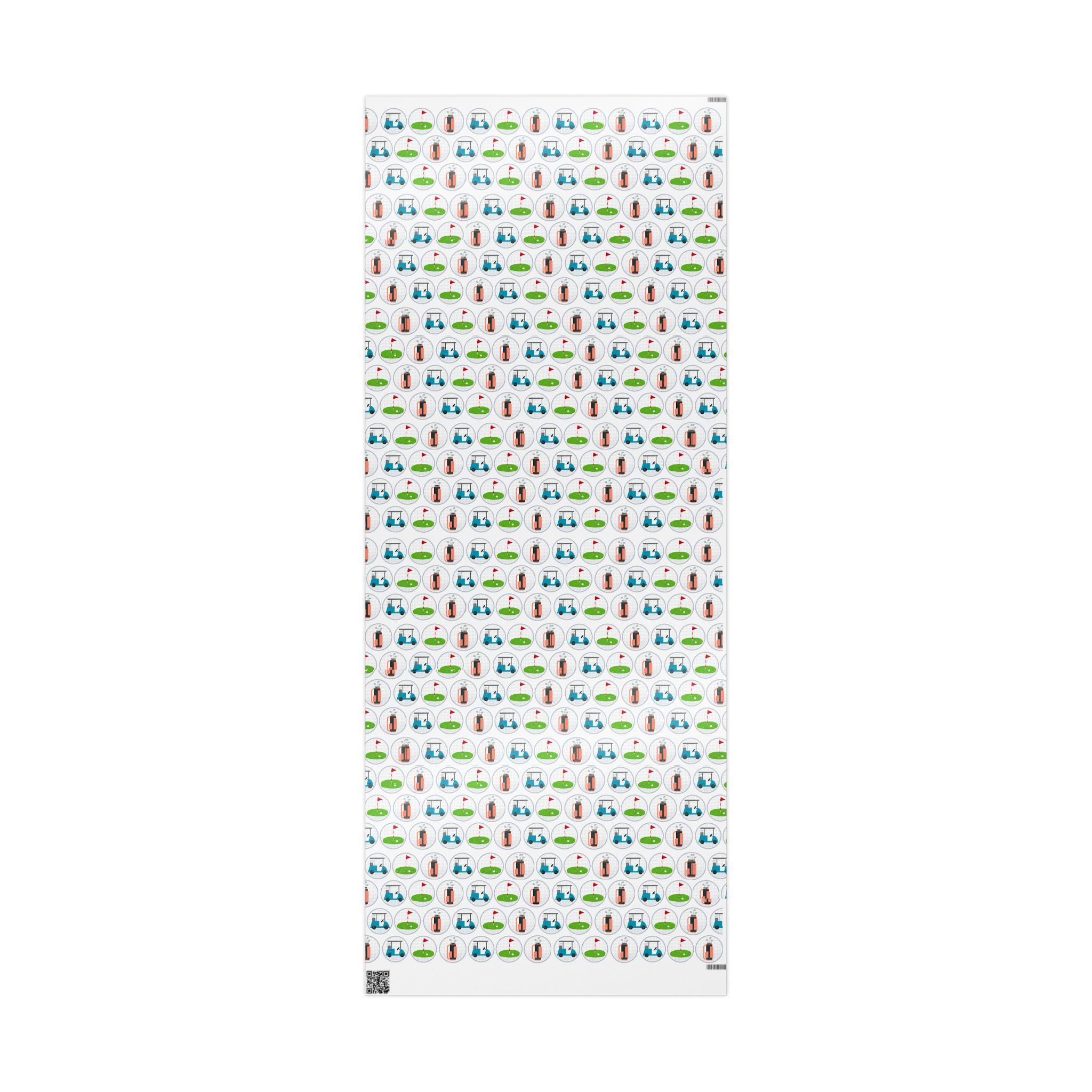 Golf Enthusiast Wrapping Paper, 3-sizes, Golf Lover Gift Wrap, Golf ...