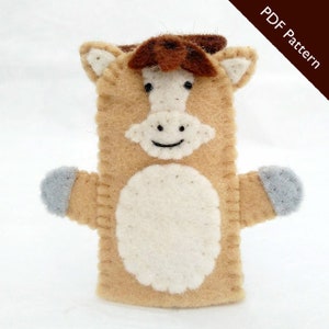 Pattern, finger puppet pattern, horse finger puppet pattern