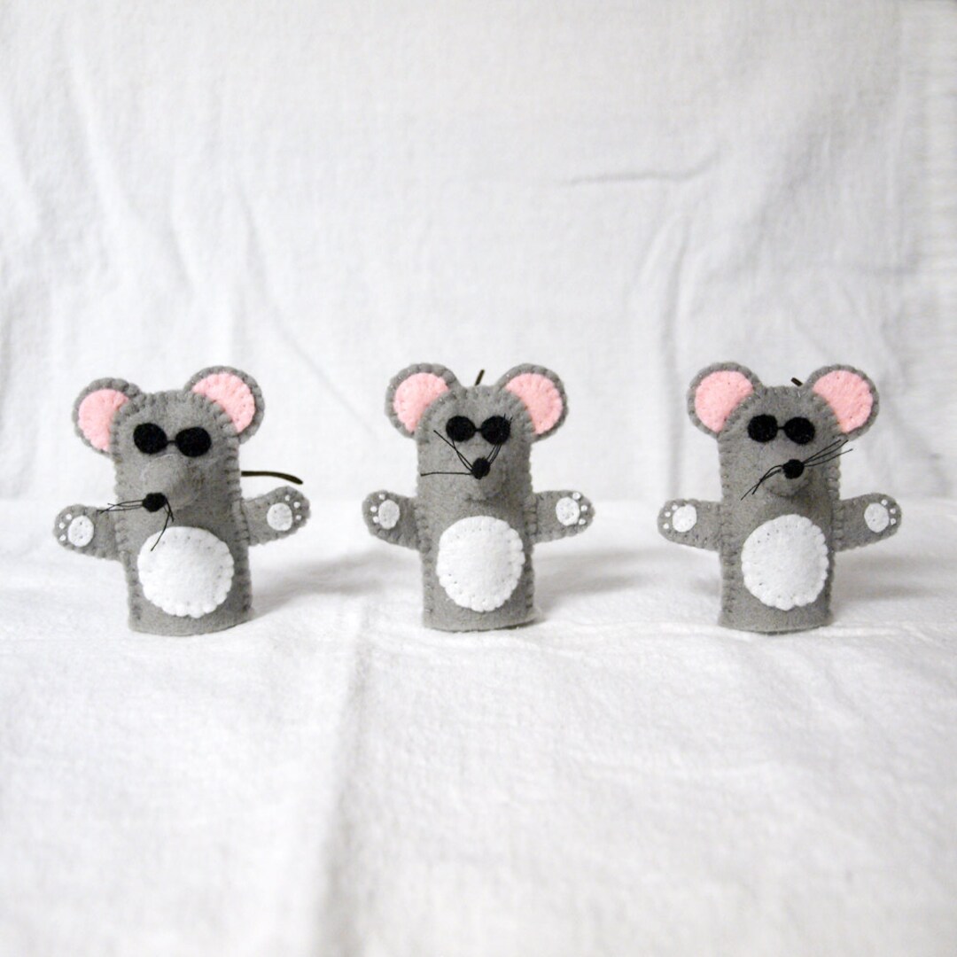 Three Blind Mice Finger Puppet, Three Blind Mice, Three Blind Mice Felt