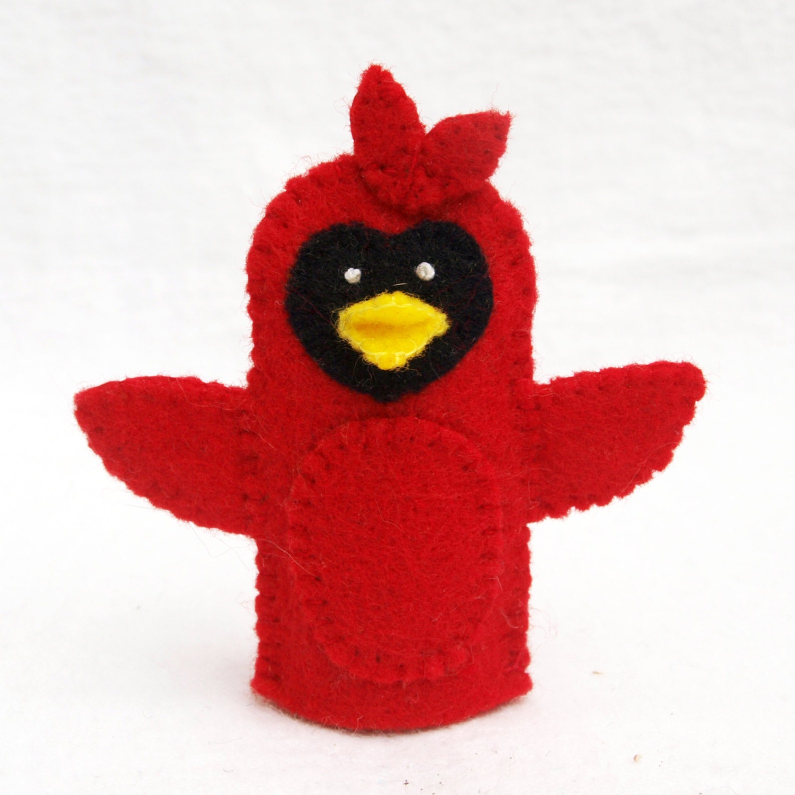 Cardinal Felt Finger Puppet Bird Puppet Storytime Puppet Etsy