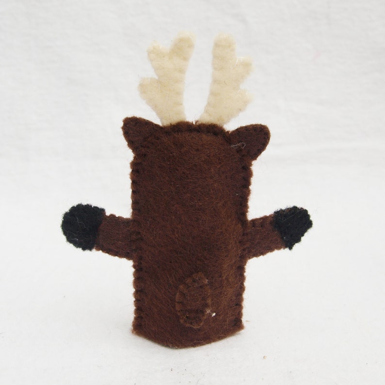 Deer storytime puppet felt finger puppet animal puppet
