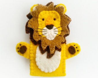 Lion finger puppet, felt finger puppet, lion felt finger puppet, finger puppet, lion puppet, lion, lion finger puppet